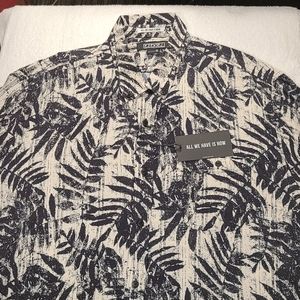Ezekiel leafy short sleeve button-down shirt